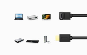 Kabel HDMI 90° Ugreen 4K 2m czarny | HD103