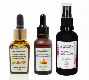 Olej z opuncji figowej 20 ml + Serum Anti-Age 20ml + Hydrolat różany 50 ml