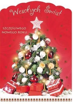 KARNET LAURKA ŚWIĘTA BOŻE NARODZENIE KOPERTA B6ZA_GW_33