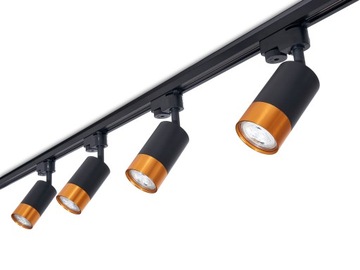 Zestaw lampa szynowa LED GU10 x4 + szynoprzewód 2m