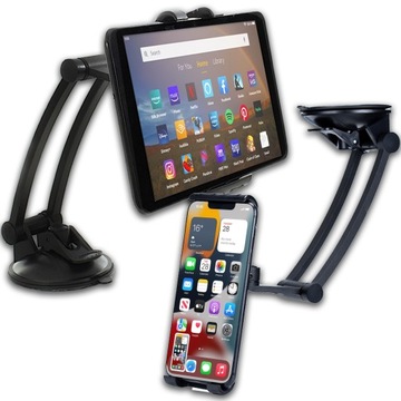 Regulowany Mocny Aluminiowy Uchwyt do Samochodu na Telefon Smartfon Tablet