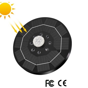 ЦВЕТНОЙ СОЛНЕЧНЫЙ ФОНТАН 8 СВЕТОДИОДОВ С АККУМУЛЯТОРОМ ЕМКОСТЬЮ 1500 МАЧ