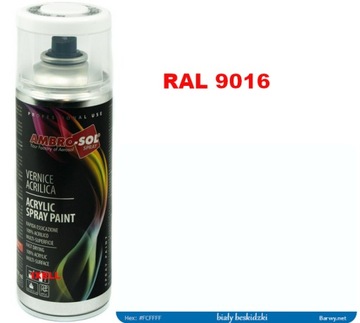 LAKIER SPRAY BIAŁY RAL 9016 POŁYSK akrylowy 1233