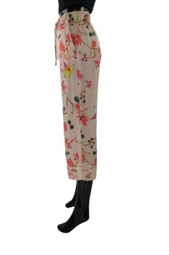 LIU JO PUDROWE SPODNIE FLORAL PRINT (29)