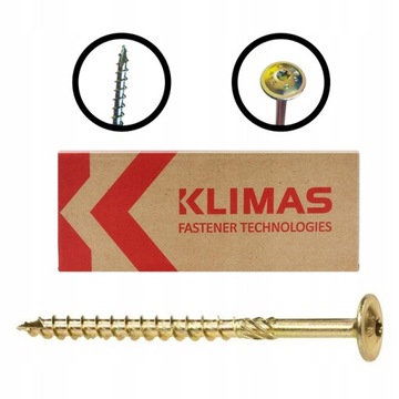 WKRĘTY CIESIELSKIE TALERZOWE TORX 8x260 + BIT UDAR