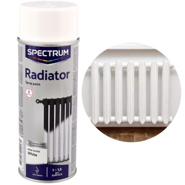 FARBA DO GRZEJNIKÓW KALORYFERÓW W SPRAYU BIAŁA 2x400ml POŁYSK