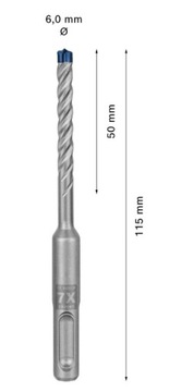 СВЕРЛО BOSCH SDS PLUS-7X EXPERT 6 x 50/115