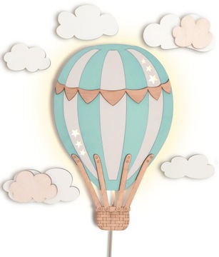 СВЕТОДИОДНАЯ НОЧНИЦА ВОЗДУШНЫЙ ШАР имя ребенка