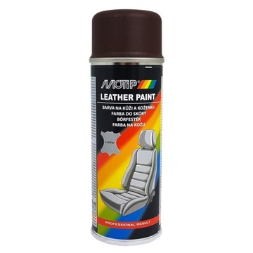 MOTIP FARBA LAKIER DO SKÓRY FOTELI SPRAY BRĄZOWY