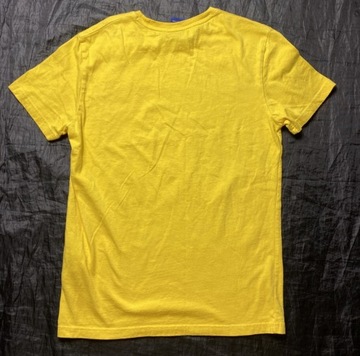 Superdry Super DRY ORYGINALNY żółty bawełniany T SHIRT koszulka rozmiar S/M