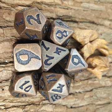 НАБОР «ФАФНИР» ИЗ 7 МЕТАЛЛИЧЕСКИХ КУБИКОВ ДЛЯ РПГ