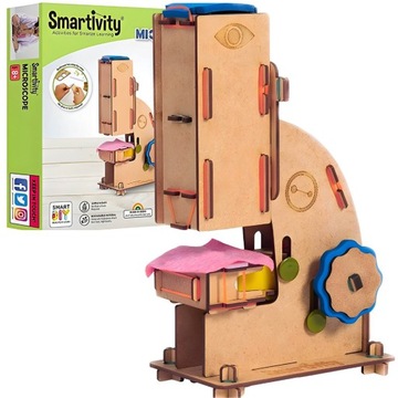 MECHANICZNY MIKROSKOP - PUZZLE 3D SMARTIVITY Z POWIĘKSZENIEM 100x
