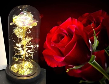 ВЕЧНАЯ РОЗА В СТЕКЛЕ, СВЕТЯЩАЯСЯ СВЕТОДИОДНАЯ ИДЕЯ ПОДАРКА ЖЕНЩИНЕ НА ДЕНЬ МАТЕРИ