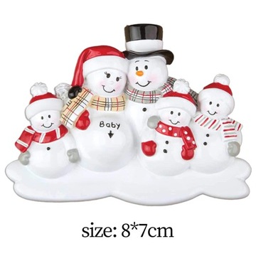 Семейные украшения 2023 Рождественское украшение для Windows Five Snowman