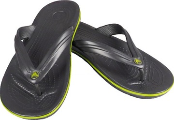 KLAPKI CROCS CROCBAND FLIP GRAFITOWO-ZIELONE 11033 0A1 r 39-40