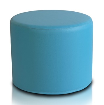 Pufa Roller Puf owalny stolik podnóżek 50x40cm Ekoskóra E20 turkusowy