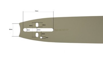 НАПРАВЛЯЮЩАЯ ДЛЯ БЕНЗИНОВОЙ ПИЛЫ 2 ЦЕПИ 20 дюймов 0325 ДЛИНА 55 см