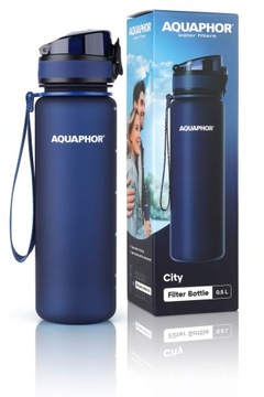 Butelka filtrująca Aquaphor City 0,5 l, granatowa