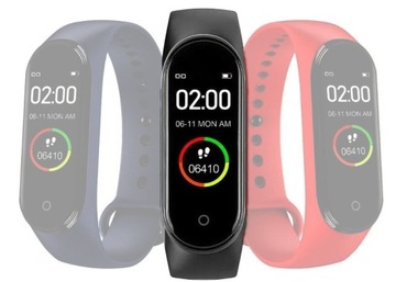 Smartband opaska Bluetooth Android iOS Czarna