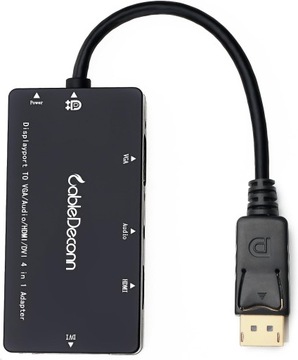 4 в 1 Displayport — HDMI/DVI/VGA с аудиовыходом Micro USB 3 монитора