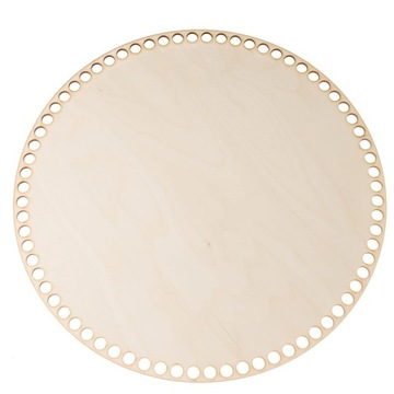 Baza ze sklejki na dno koszyka spód do torebki średnica 36cm brzozowa 1 szt