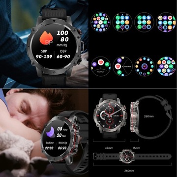 МУЖСКИЕ СМАРТЧАСЫ ПОЛЬСКОЕ МЕНЮ ЗВОНКИ SMS-УВЕДОМЛЕНИЯ СПОРТ ДВЕ РЕМЕШКИ