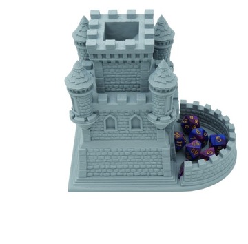 Башня для игры в кости бастиона защитника Светло-серый