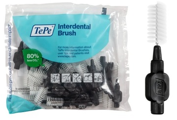 TePe Original Szczoteczki Międzyzębowe Czarne 1.5mm 25szt. ISO 8 Bioplastik