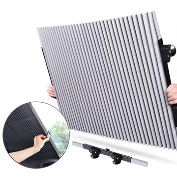 ROLETA PRZECIWSŁONECZNA OSŁONA ŻALUZJA SAMOCHODOWA NA SZYBĘ 70x160cm