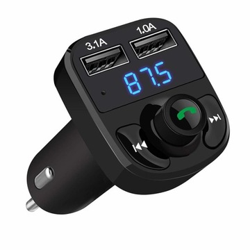 TRANSMITER FM BLUETOOTH DUAL ROZMOWY ŁADOWANIE MP3 Samochodowy