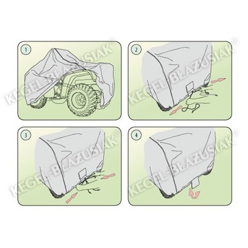 Брезентовый чехол для квадроцикла, размер М, 155-180 см.