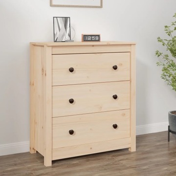 vidaXL Szafka, 70x35x80 cm, lite drewno sosnowe, 813734