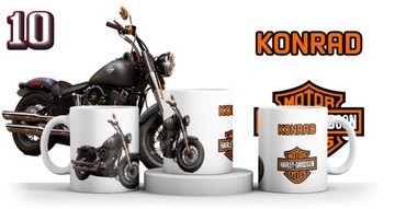 KUBEK HARLEY DAVIDSON + IMIE + KARTONIK