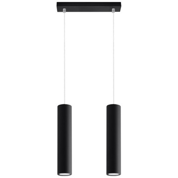 Lampa wisząca LAGOS tuby 2 czarne minimalistyczne