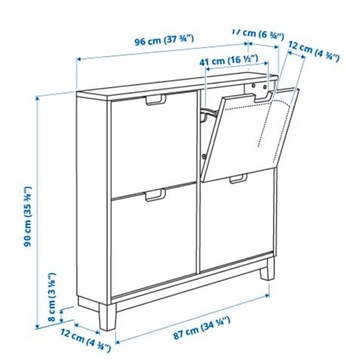 Тумба для обуви Ikea, 4 отделения, 96х90 см.