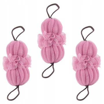 3 szt. Pufy kąpielowe z gąbką do kąpieli Loofah