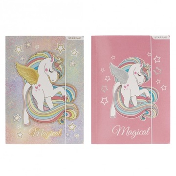 TECZKA Z GUMKĄ A4 UNICORN STARPAK