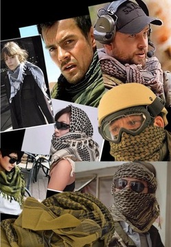 Airsoft Military Shemagh утолщает мусульманский хиджаб Многофункциональный тактический шарф