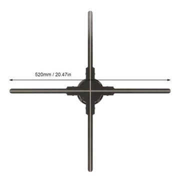ПРОЕКТОР С ГОЛОГРАММОЙ WiFi 3D 520X520MM 624LED