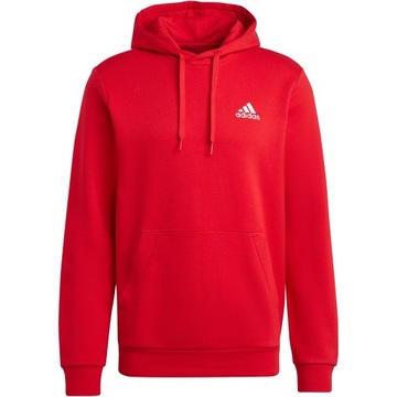L Bluza męska adidas Essentials Fleece Hoodie czerwona H47018 L