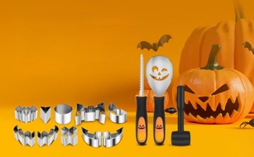 ZESTAW NARZĘDZI DO WYCINANIA W DYNI NOŻY 13 SZT ==