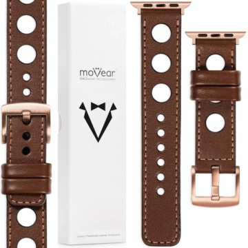 Kožený řemínek pro Apple Watch 10 9 8 7 6 52 1 Se 46/45/44 mm Ultra Movear