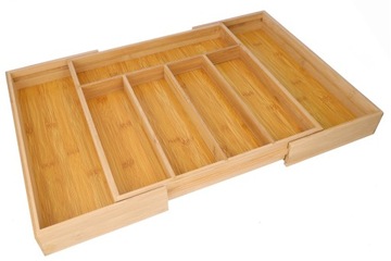 ОРГАНАЙЗЕР ВСТАВКА ДЛЯ КУХОННОГО ЯЩИКА ДЛЯ СТОЛОВЫХ ПРИБОРОВ BAMBOO PREMIUM XXL