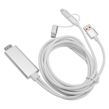 3 в 1 Кабель-адаптер Micro USB Type C Адаптер кабеля HDMI Mirror in G