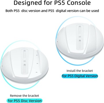 Вертикальная светодиодная подставка 2 в 1 для консоли PS5