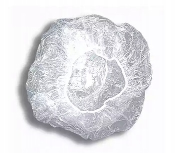 CZEPKI FOLIOWE JEDNORAZOWE BEZBARWNE 10SZTUK EC056