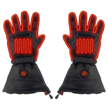 OGRZEWANE RĘKAWICE MOTOCYKLOWE GLOVII – SKÓRA / XL / DOTYKOWE / 8W - GS1XL