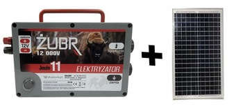 Zestaw pastuch ŻUBR 11J + panel solar 30W