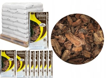 KORA SOSNOWA PALETA 80L 20 WORKÓW GRUBA SORTOWANA 30/80mm OGRODOWA OZDOBNA