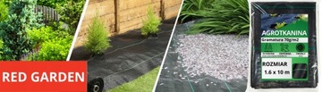 Агротекстиль против сорняков агротекстиль 70г черный 1,6х10м УФ 3% RED GARDEN